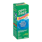 Alcon Opti-Free replenish; multi-purpose disinfecting solution for silicone hydrogel and soft contact lenses Left Picture